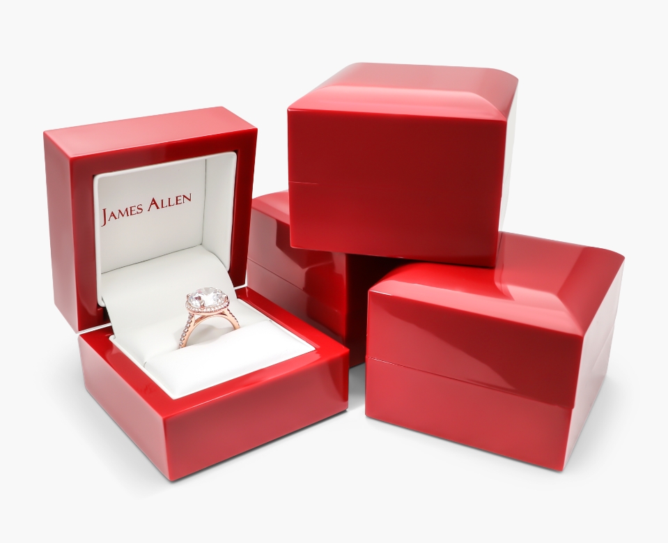 james allen ring boxes and packaging