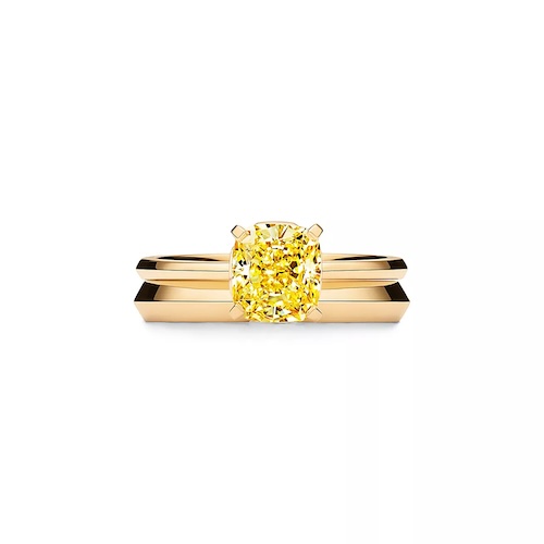 Tiffany True® Engagement Ring with a Cushion-cut Yellow Diamond in 18k Yellow Gold