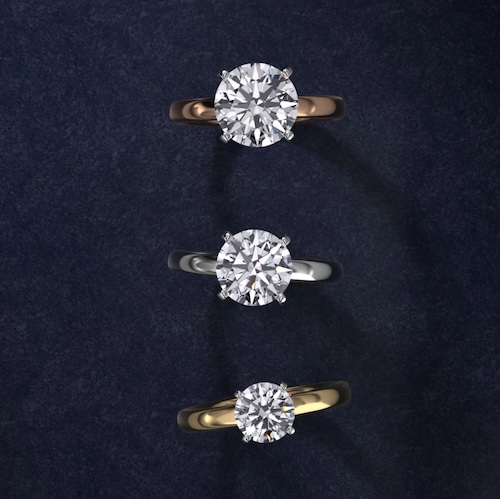 Classic Comfort Fit Solitaire Engagement Ring in 14K Yellow Gold